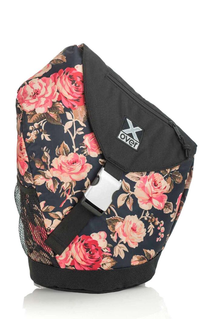 X-over Joyride bag in color roses in black