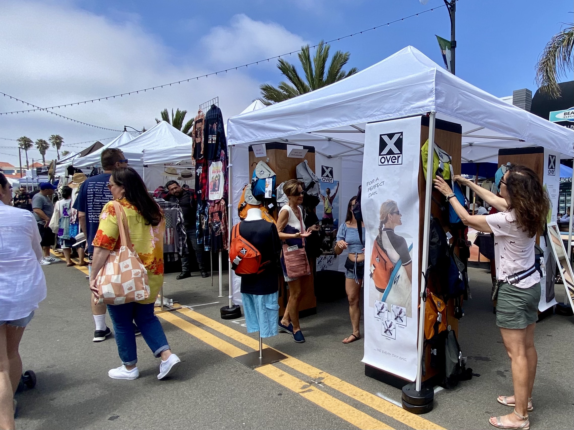 X-over pop up booth in Redondo Beach
